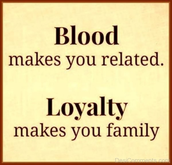 Blood makes you related