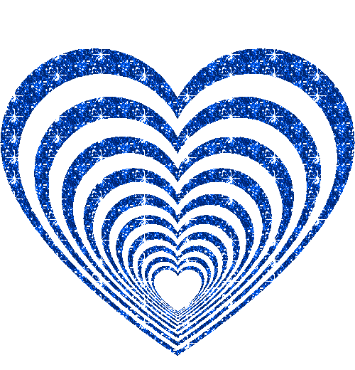 Blue Heart Glitters