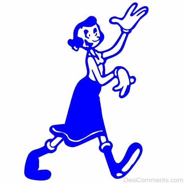 Blue Image Of Olive Oyl