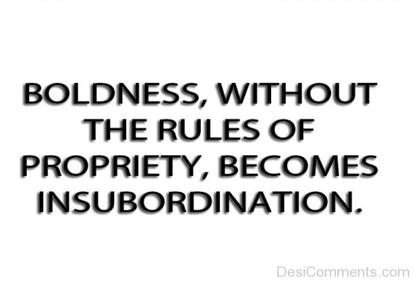 Boldness Without The Rules