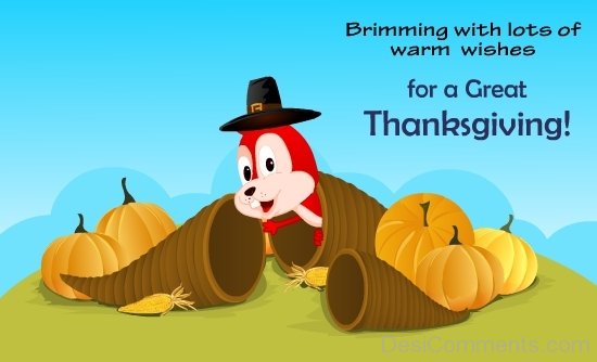 Brimming With Lots Of Warm Wishes For A Great Thanksgiving !
