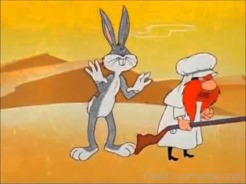 Bunny Teasing Yosemite Sam