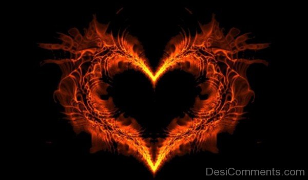 Burning Heart Love Image