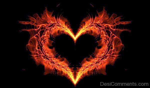 Burning Heart Love Image