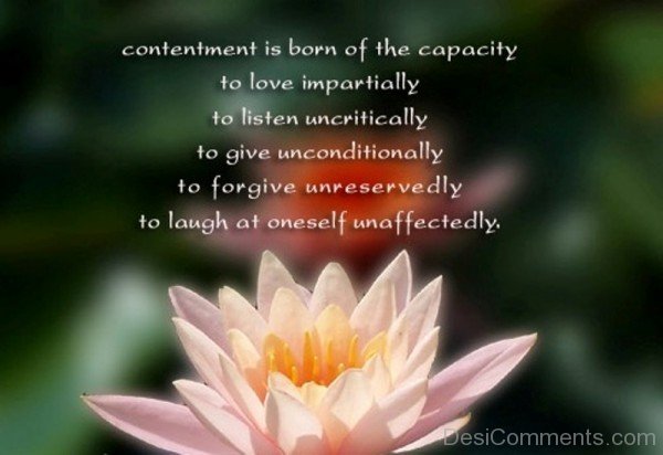 Contentment Is Born Of The Capacity-DC021