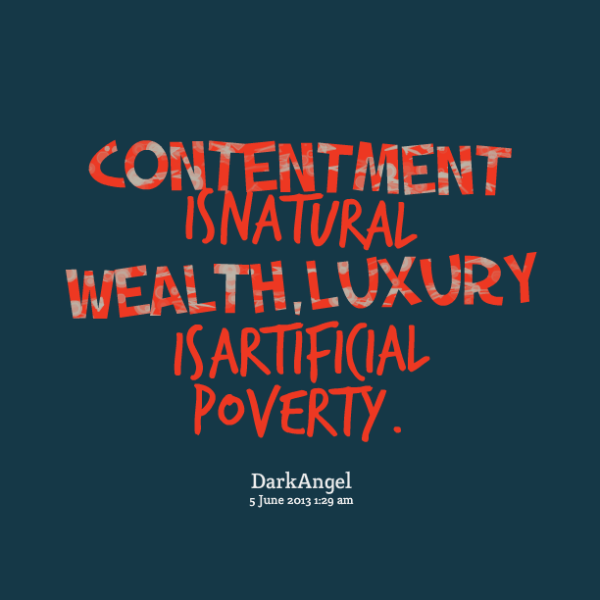 Contentment Is Natuaral  Wealth-DC121