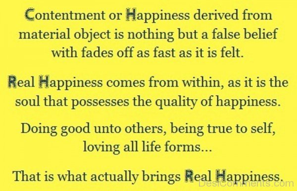 Contentment Or Happiness-DC026