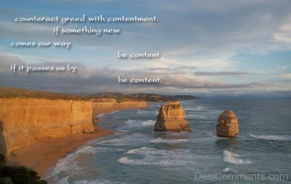 Counteract Greed With Contentment-DC029
