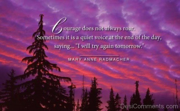 Courage Does Not Always Roar  Sometime It Is A Quiet Voice-DC030