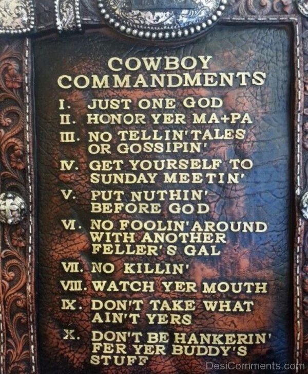 Cowboy Commandments-DC11