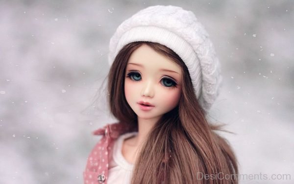 Cute Doll Wearing Winter Cap