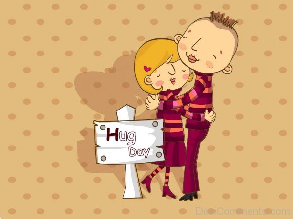 Cute Hug Day Image- dc 77030