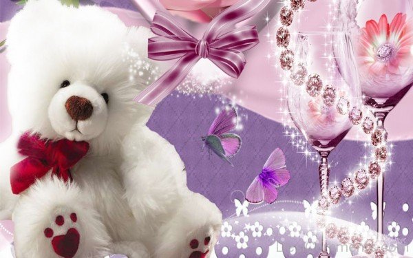 Cute Teddy Bear White Doll