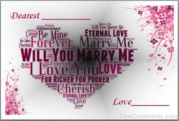 Dearest Love Will You Marry Me-ry603DC01021