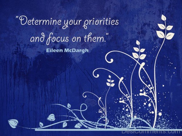 Determine Your Priorities