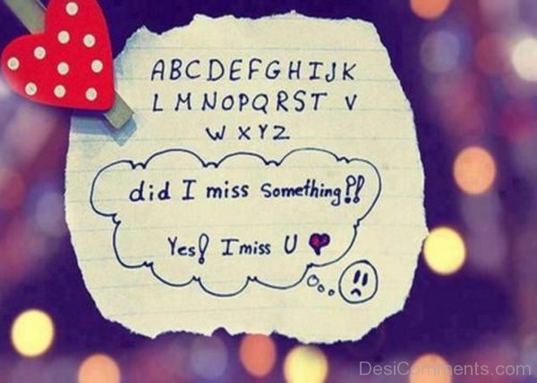 Did I Miss Something Ys I Miss You-DC006