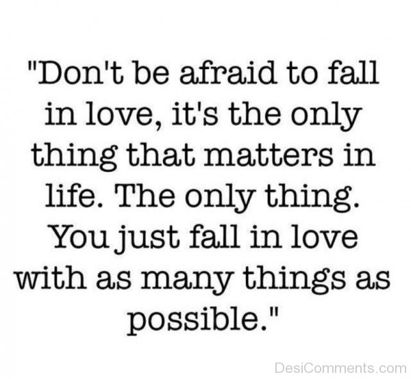 Don't Be Afraid To Fall In Love - DC404