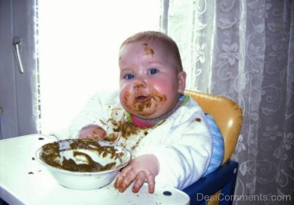 Eating Food Funny Baby