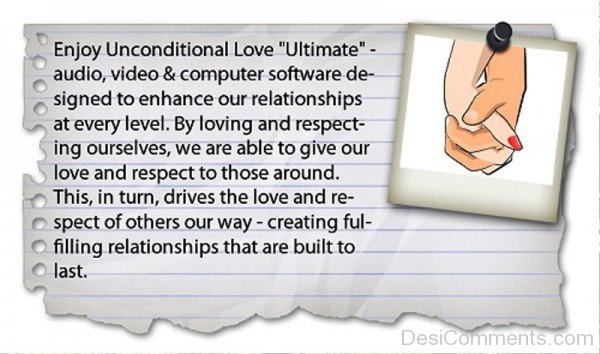 Enjoy Unconditional Love