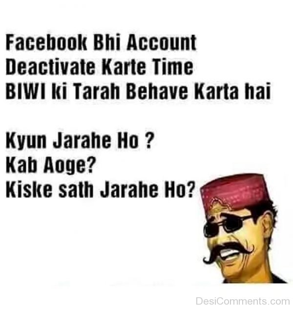 Facebook Bhi Account Deactivate Karte Time-DC12