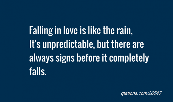 Falling In Love Is Like The Rain- DC 0280
