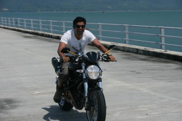 Farhan Akhtar On Bike
