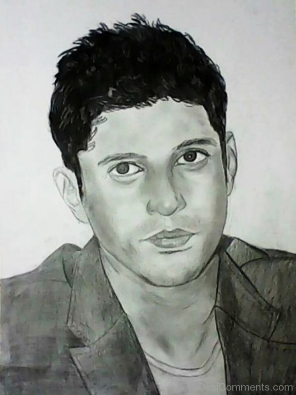 Farhan Akhtar Pencil Sketch
