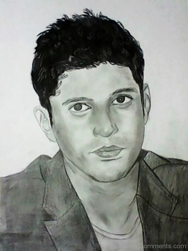 Farhan Akhtar Pencil Sketch-DC057