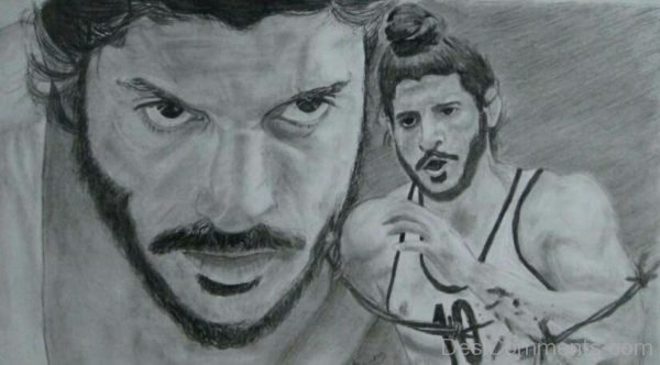 Farhan Akhtar Pencil Sketch Pic