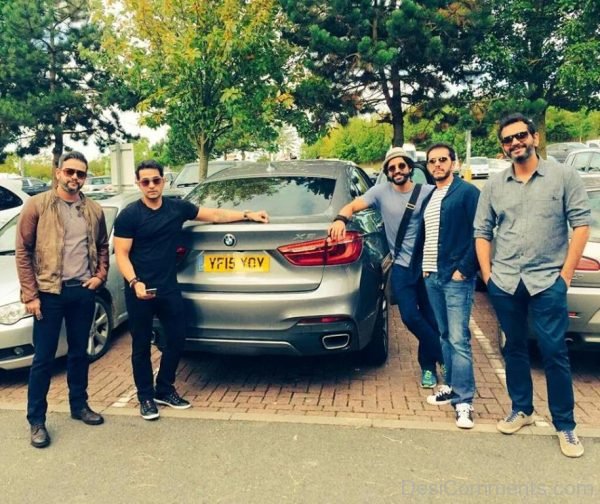 Farhan Akhtar Posing With Car