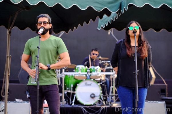 Farhan Akhtar Wearing Green T-Shirt