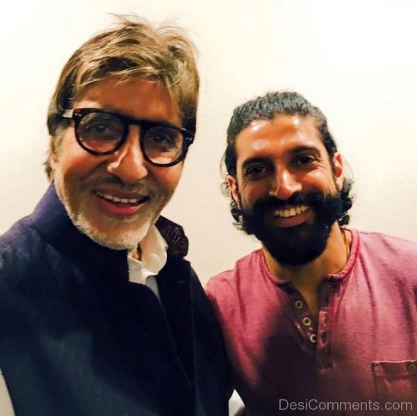 Farhan Akhtar With Amitabh Bachchan-DC083