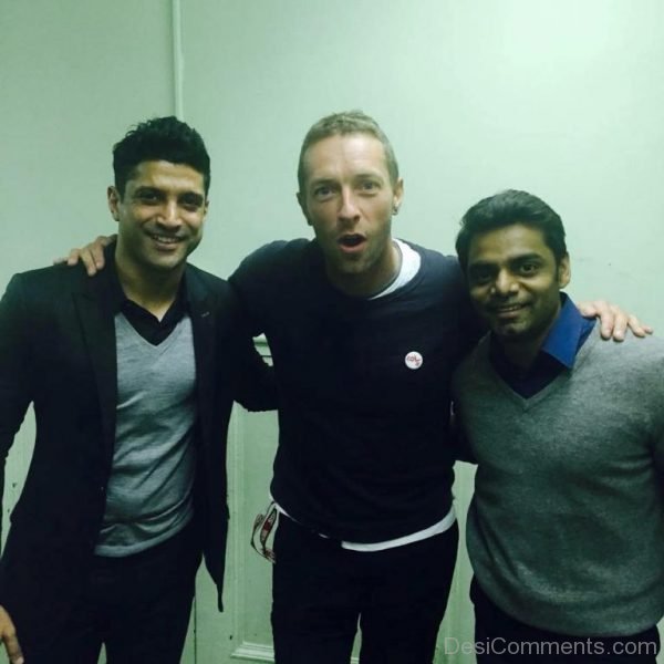 Farhan Akhtar With Chris Martin-DC086