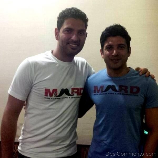 Farhan Akhtar With Yuvraj Singh