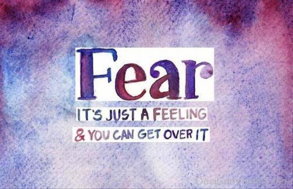 Fear IT Is Just A Feeling And You Can Get Over It DC090h21