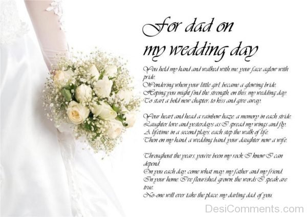 For Dad On My Wedding Day-DC15