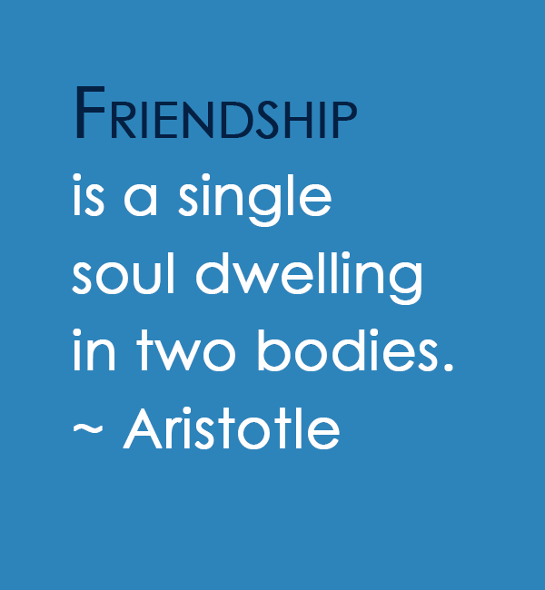 Friendship Is A Single Soul Dwelling In Two Bodies