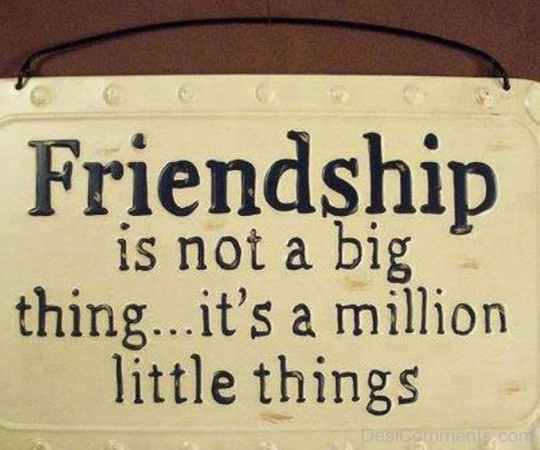 Friendship Is Not A Big Thing Its a Millon Little Things Quotes-DC061