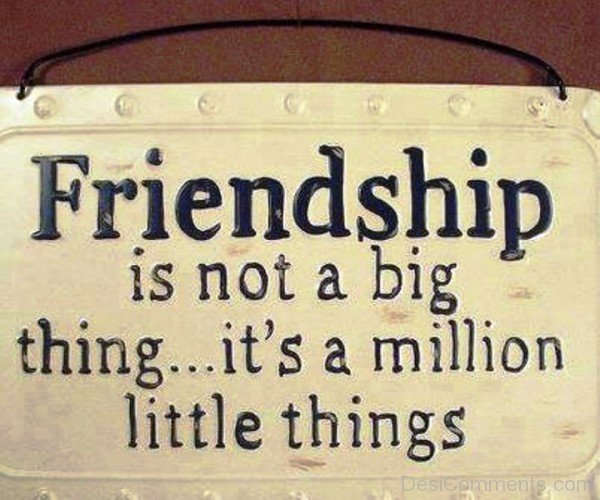 Friendship Is Not A Big Thing Its a Millon Little Things Quotes-dc099079