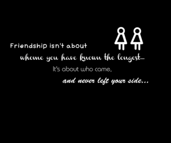 Friendship Is Not About Who me You Have Known The Longest