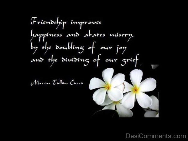 Friendship improves happiness and abates miscry-DC046