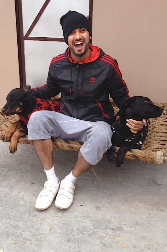 Garry Sandhu With Dogs