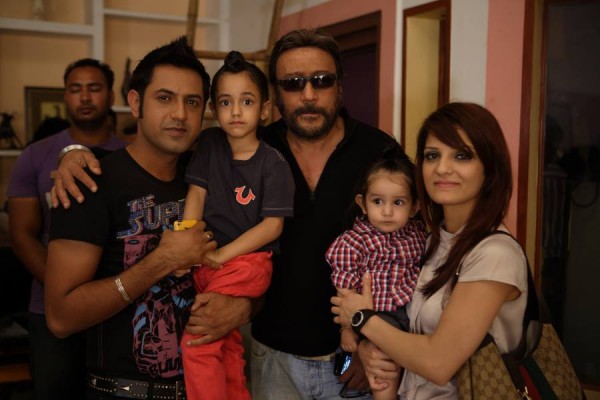 Gippy Grewal With Family And Jackie