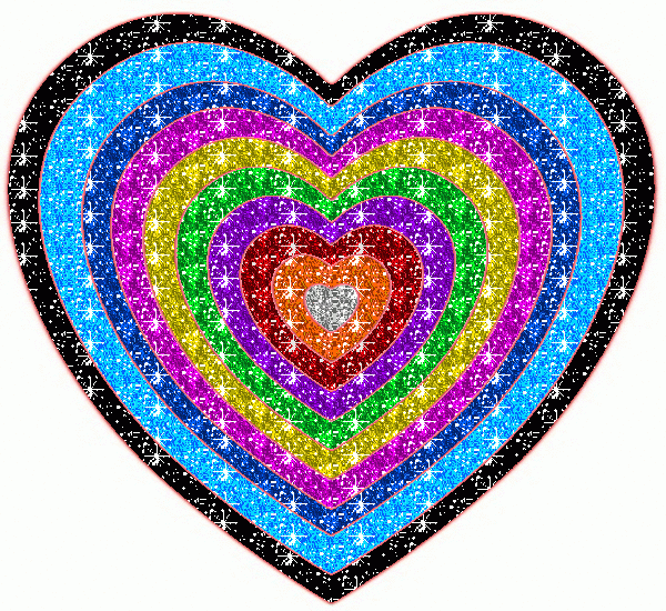 Glitter Coloured Heart-DC032D100