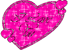 Glitter Image Of  I Love You-DC88027