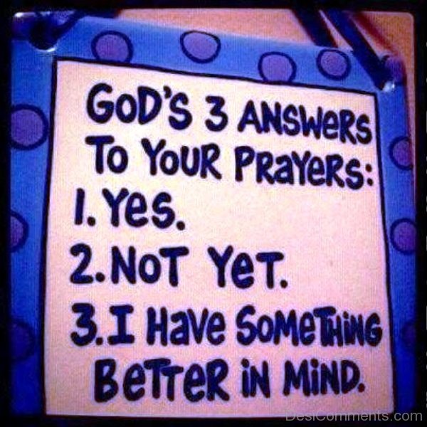 God’s 3 Answers