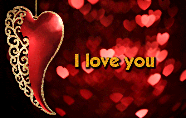 Golden Sparkle Image Of Love You