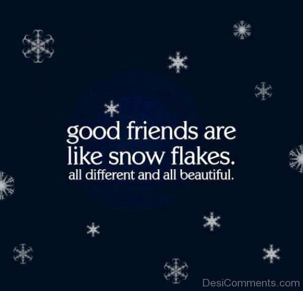 Good Friends Are Like Snow Flakes