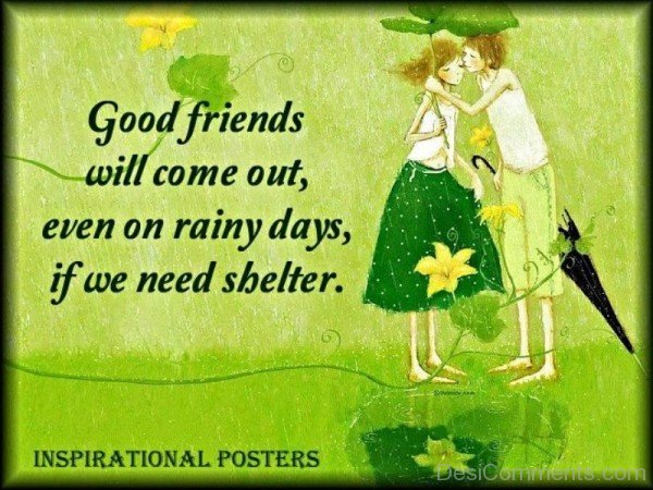 Good Friends Will Come Out Even On Rainy Days If We Need Shelter-DC070