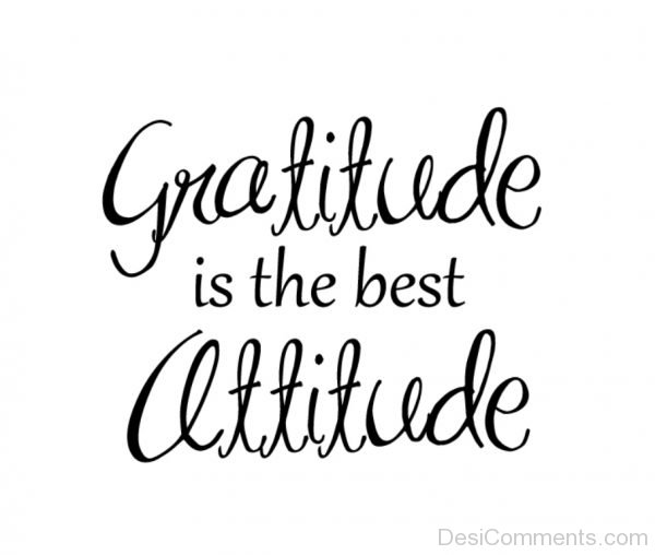 Gratitude Is The Best Attitude